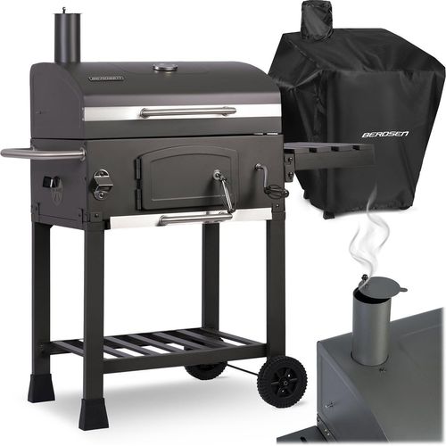 Berdsen BD-891 schwarzer Holzkohlegrill mit Abdeckung