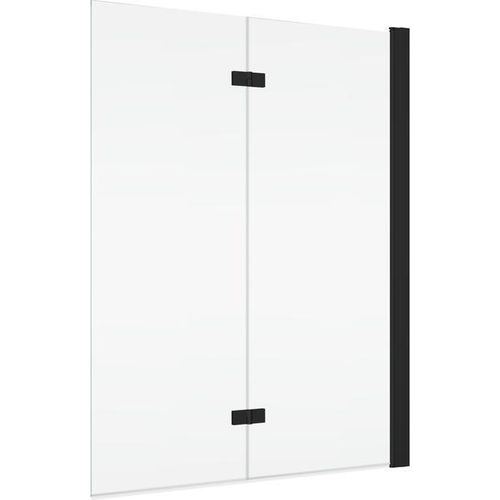 Faltbarer Duschabtrenner Ronal Solino 100 x 150 cm, Schwarz matt/transparent, SOLB2