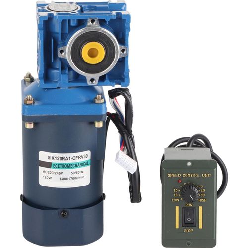 Schneckengetriebemotor 120W AC 220V Drehzahlregler Industrielle elektrische Zubehörteile (Untersetzungsverhältnis 60 )