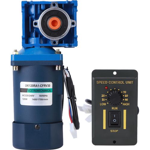 Schneckengetriebemotor 120W AC 220V Drehzahlregler Industrielle elektrische Zubehörteile (Untersetzungsverhältnis 15 )