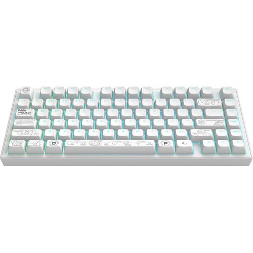 Dark Project Terra Nova R2 Weiß – Kabellose Gaming-Tastatur ANSI US Layout