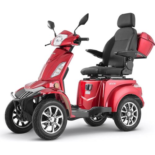VEVOR Elektromobil mit 4 Rädern für Senioren, 227 kg Tragkraft, Mobilitätsroller 35 km Reichweite mit 3 Geschwindigkeiten, 1 kW Seniorenmobil für jedes Gelände, max. Steigfähigkeit 20°