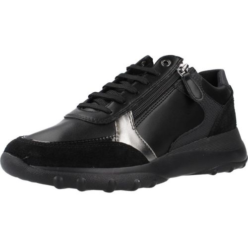 Geox D Alleniee B Frauen Schnürung Seite Reißverschluss Leder Turnschuhe Schwarz – undefined / Schwarz