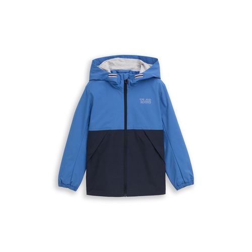 TOM TAILOR Jungen Windbreaker mit Reflektoren, blau, Uni, Gr. 116/122