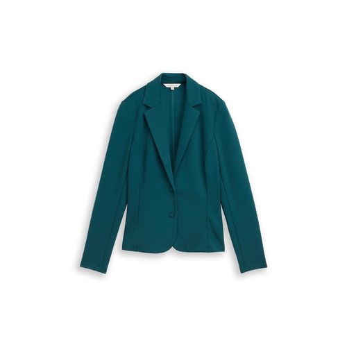 TOM TAILOR Damen Slim Fit Blazer mit Eingriffstaschen, grün, Uni, Gr. XXL