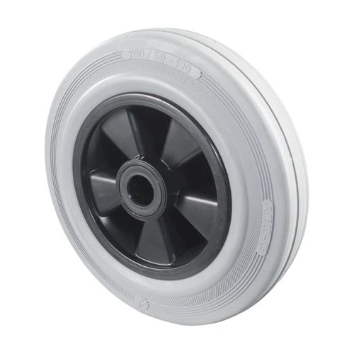 BS Rollen Rad, Raddurchmesser 200, B46 grau, Achs, Durchmesser 20 205kg (B46.200)