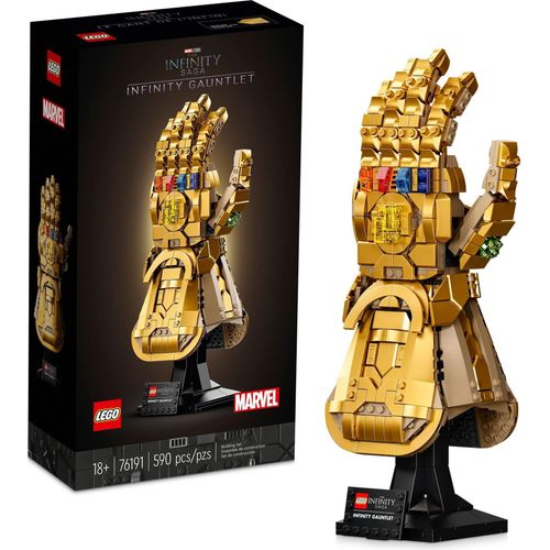 LEGO Marvel Infinity Gauntlet 76191 Collectible Building Kit; Thanos Right Hand Gauntlet Model with Infinity Stones (590 Pieces)