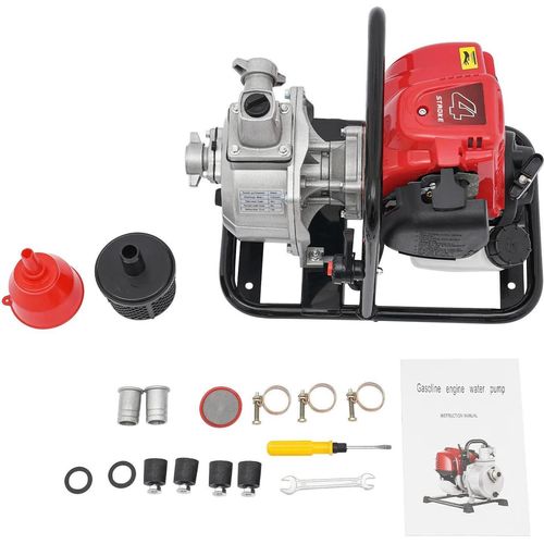 Benzin-Wasserpumpe - 4-Takt Bewässerungspumpe - Förderleistung 135 l/min - Anschluss 2,54 cm - Leistung 1,2 kW - Druck bis 850 kPa