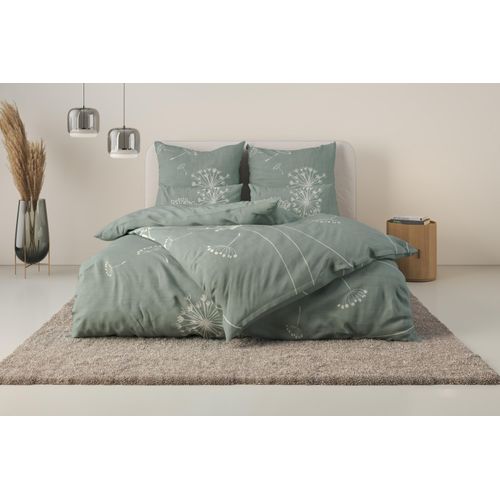 Bettwäsche GOODPRODUCT "Soucy", grün (jade), B/L: 155cm x 220cm, 1 Stk., 1 Stk., Renforcé, B/L: 80cm x 80cm, 2, Renforcé, Obermaterial: 100% Baumwolle, Bettwäsche, Bettwäsche, ab Gr. 135x200, 100% Baumwolle, Renforcé & PREMIUM Satin (TC300)