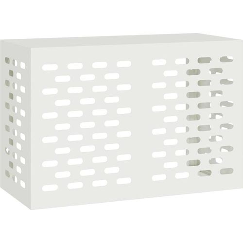 Klimaanlagenabdeckung Weiß 90 x 40 x 60 cm Stahl