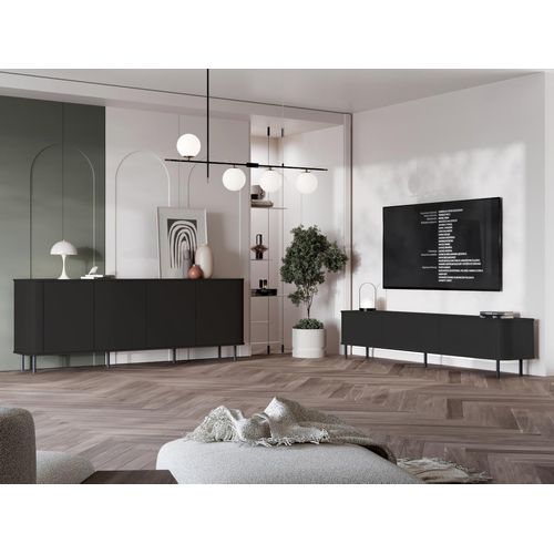 Wohnzimmer Set AZELIO 1 schwarz