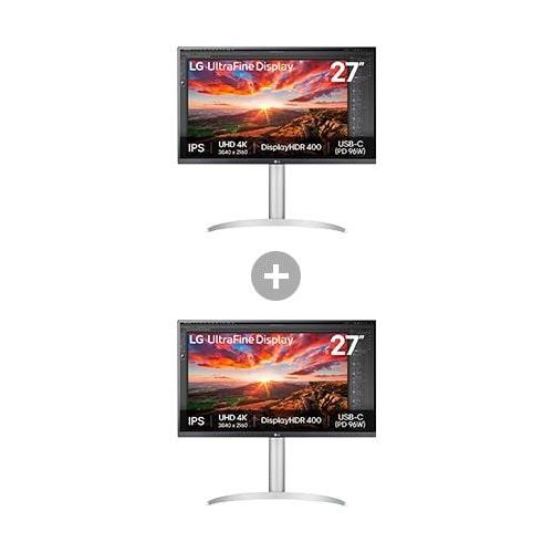 2x 27 ″ UHD 4K IPSMonitor mit VESA DisplayHDR™ 400 27UP850KW.27UP001