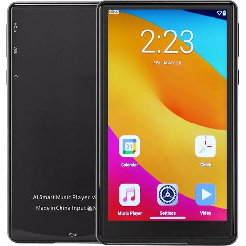 WiFi MP3 Player with Bluetooth 5.0 5.0 Inch Touch Screen Digital Music Player with FM Radio Support for Google Services 3GB 32GB Black