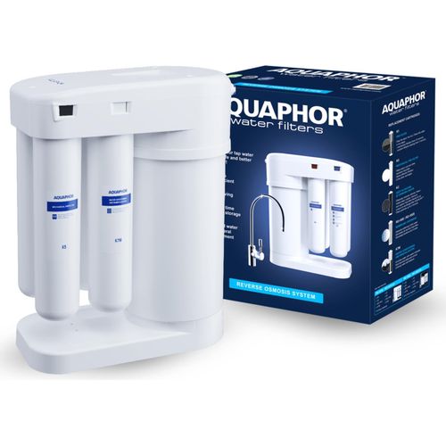 Aquaphor Morion 101S RO Trinkwasserfilter-Set + RETRO 2 3-Wege-Küchenarmatur - GLÄNZENDES GOLD