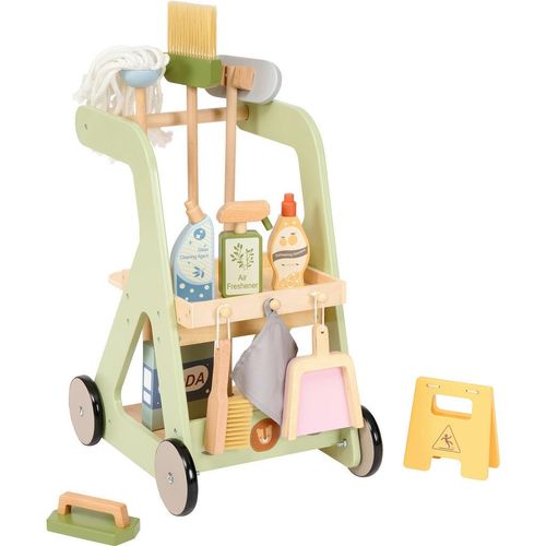 My Baby Lou Kinderspielset Reinigungswagen, Mehrfarbig, Natur, Weiß, Holz, Textil, Holzwerkstoff, 13-teilig, Kiefer, Sperrholz, EN 71, Spielzeug, Kinderspielzeug, Kinderspiele