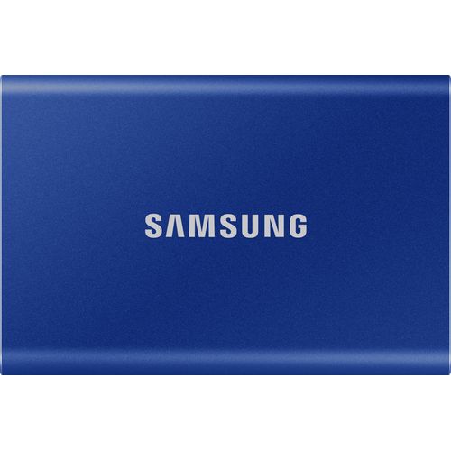 Samsung Portable SSD T7, 2 TB, USB Typ-C, 3.2 Gen 2 (3.1 Gen 2), 1050 MB/s, Passwortschutz, Blau