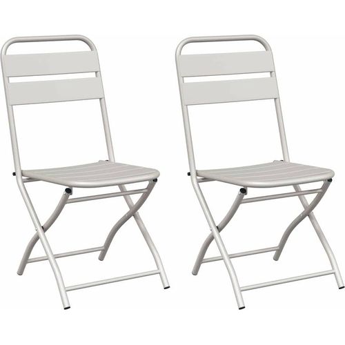 vidaXL Gartenklappstuhl 2 pcs Beige 42 x 52 x 82 cm