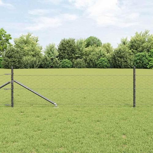 Sechseckzaun Grau 0.8x100 m Stahl