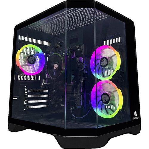 Nitropc Gaming PC Advanced Bronze Plus - AMD Ryzen 5 5655G, Radeon Graphics, 16GB DDR4, M.2 1TB, Schwarz