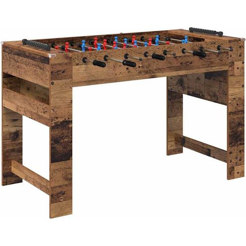 Tischfußballtisch Altholz 125 x 60,5 x 80 cm Holzwerkstoff