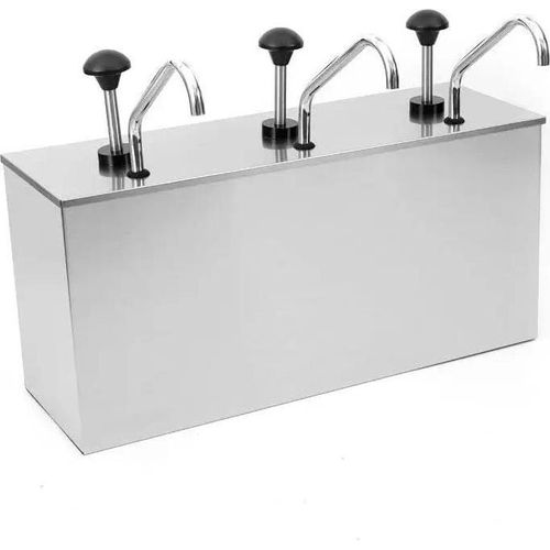 Saucenspender - Dosierpumpe - Edelstahl - Für Senf/Sojasauce/Essig - Manuell - Küche & Gastronomie - Silber