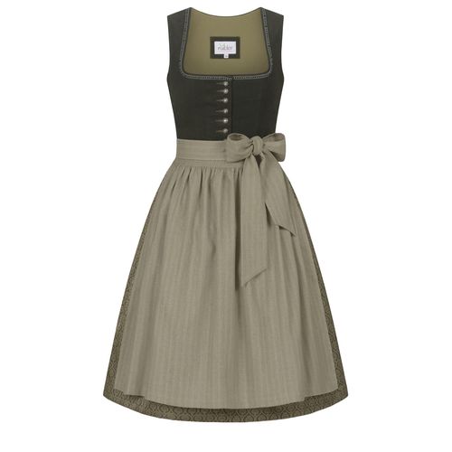 Dirndl NÜBLER "Dirndl midi Feli", Damen, Gr. 40, EURO, grün, Obermaterial: 100% Polyamid PA., Kleider