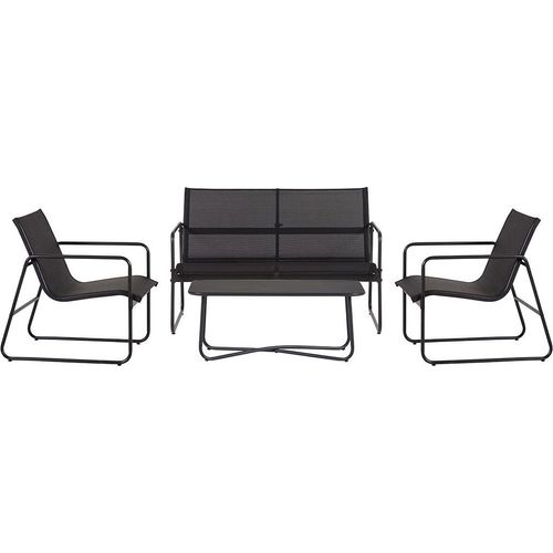 Theodor Sofa-Set 4 Teile schwarz.