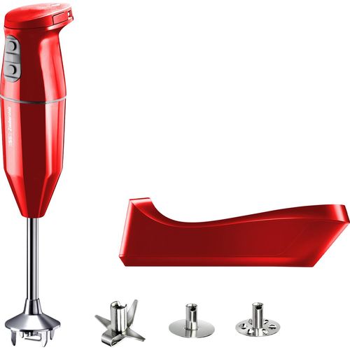ESGE Zauberstab Cordless, 2500 mAh Li-Ion Akku Stabmixer, Pürierstab, kabellos, bis zu 13.000 U/min, Eintauchtiefe 23 cm (rot) 95102