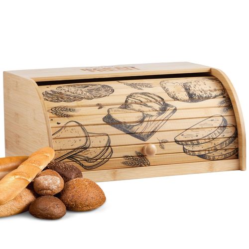 Ecosa Brotbox mit Rolldeckel aus nachhaltigem Bambus Brotkasten