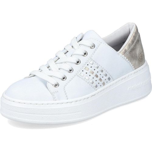 Rieker Damen Halbschuh Schnürer Sneaker Modeschuh weiß 42