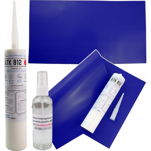 Kleber zur Reparatur von PVC-Schwimmbecken, trocken und nass Großes Flicken für Schlauchboote 50 x 27 cm