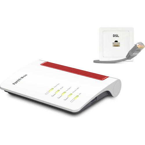AVM FRITZ!Box 7530 AX WI-FI 6 DSL-Router (DSL/VDSL,1.800 MBit/s (5GHz)&600 MBit/s (2,4 GHz),bis zu 300 MBit/s mit VDSL-Supervectoring 35b,WLAN Mesh)