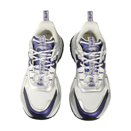 Trainingsschuh BUFFALO "Buffalo TRIPLET HOLLOW", Damen, Gr. 40, lila (weiß, silber, lila), Polyurethan, Schuhe