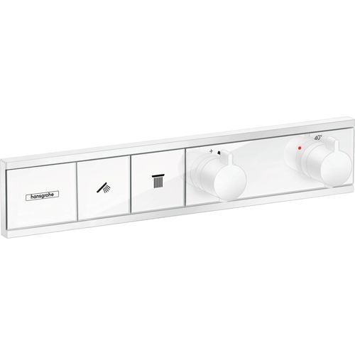Thermostat RainSelect f UP-Thermostat 2 Verbraucher mattweiß mattweiß Unterputz Fertigset 2 Verbraucher