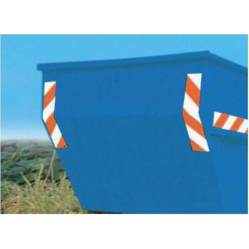 Container-Warnmarkierung 705 x 141 mm, magnetisch, 1 Satz = 4 linksweisend & 4 rechtsweisend
