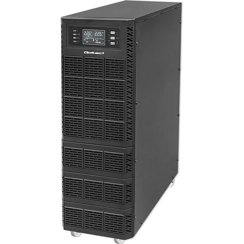 Qoltec USV | 6 kVA | 6000 W | Leistungsfaktor 1,0 | LCD | EPO | USB | Online