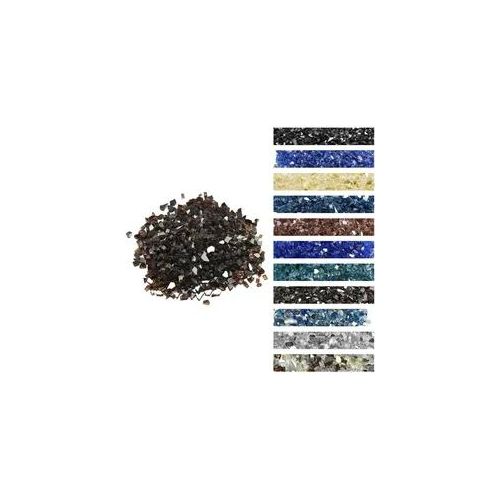 VEVOR Feuerglas, 4,5 kg, Glassteine, 12,7 mm reflektierende Feuerstellen-Glasperlen, Feuerstelle Glasfelsen, Kaminglas, Feuerkristall, Feuerperlen, Dekosteine für Gaskamine, Kupferfarbe