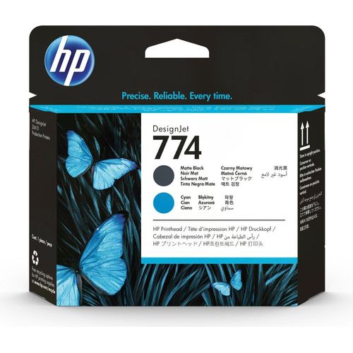 HP 774 Mattschwarz/Zyan DesignJet Druckkopf, HP DesignJet Z6810 Produktionsdrucker-Serie, HP DesignJet Z6610 Produktionsdrucker, Thermal Inkjet, Schwarz, Cyan, P2W01A, Business, Singapur