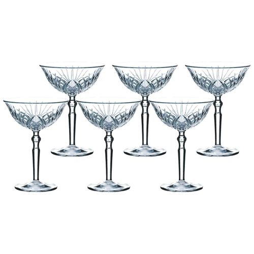 Cocktailglas NACHTMANN "Cocktailgläser Palais 200 ml 6er Set transparent", bunt (transparent), Glas, Trinkgefäße, Cocktailglas