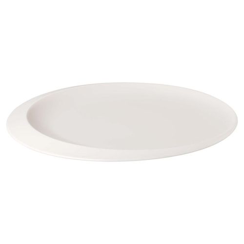 Servierplatte VILLEROY & BOCH "Servierplatte NewMoon ø 37 cm weiß", weiß, L:36,8cm, Porzellan, Servierplatten, Servierplatte