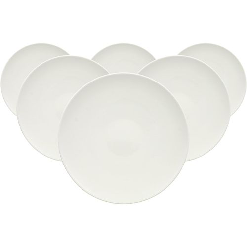 Speiseteller VILLEROY & BOCH "Speiseteller Royal ø 25 cm 6er Set weiß", weiß, Speiseteller, Speiseteller