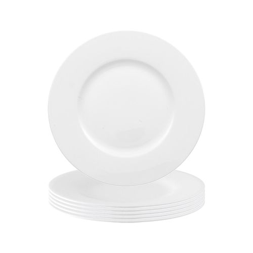 Frühstücksteller VILLEROY & BOCH "Frühstücksteller Anmut ø 22,5 cm 6er Set weiß", weiß, Speiseteller