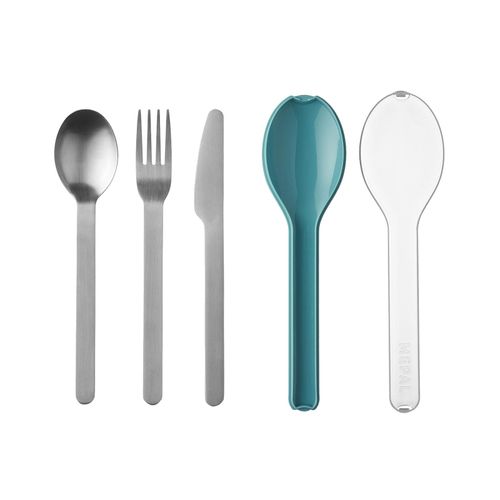 Besteck-Set MEPAL "Besteck-Set Ellipse", blau (nordic grün), Essbesteck-Sets