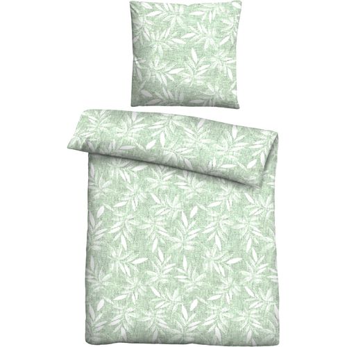 Bettwäsche "0301131", mint, B/L: 155cm x 220cm, 1 Stk., 1 Stk., Feinbiber, B/L: 80cm x 80cm, 2 Stk., Feinbiber, Obermaterial: 100% Baumwolle, CASTELL - MARKENBETTWÄSCHE, Bettwäsche, Bettwäsche, wohlig warm, temperaturausgleichend, 100% Baumwolle, pflegeleicht