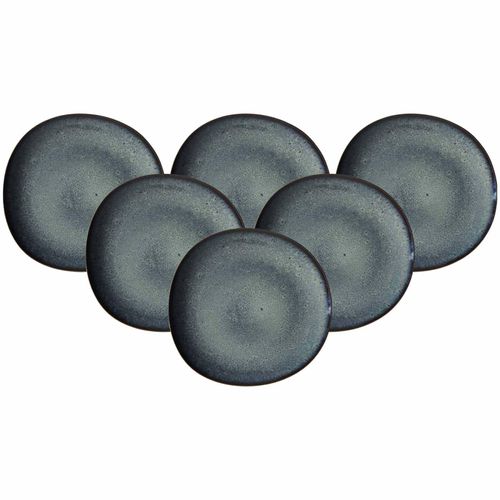 Speiseteller "Speiseteller Lave ø 28 cm 6er Set", grau (gris), LIKE. BY VILLEROY & BOCH, Speiseteller, Speiseteller