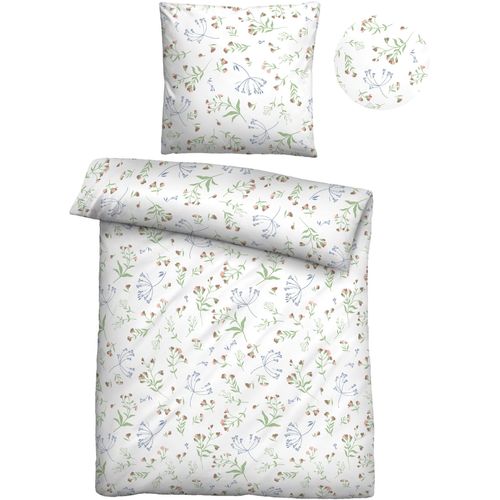 Bettwäsche "Tilda", weiß, B/L: 155cm x 220cm, 1 Stk., 1 Stk., Renforcé, B/L: 80cm x 80cm, 2 Stk., Renforcé, Obermaterial: 100% Baumwolle, CASTELL - MARKENBETTWÄSCHE, Bettwäsche, Bettwäsche, hautsympathisch, 100% Baumwolle, Reißverschluss, ganzjährig nutzbar