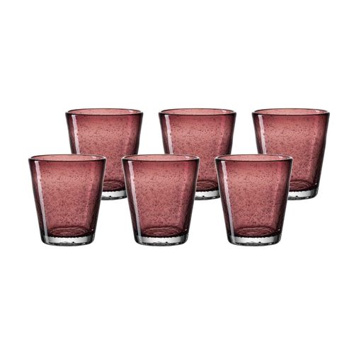 Glas LEONARDO "Trinkgläser Burano 330 ml 6er Set lila", lila, Glas, Trinkgefäße, GlaeserSet Trinkglas