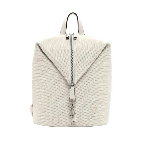 Rucksack SURI FREY "Rucksack SFY Romy", Damen, Gr. B/H/T: 25cm x 27cm x 14cm, weiß (ecru 320), PVC, Rucksäcke Rucksack