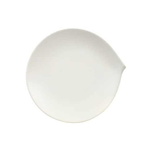 Frühstücksteller VILLEROY & BOCH "Frühstücksteller Flow ø 21 cm weiß", weiß, Speiseteller