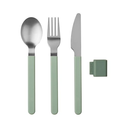 Besteck-Set MEPAL "Besteck-Set Silueta", grün (nordic sage), Essbesteck-Sets